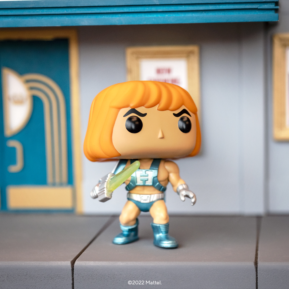 Funko Pop! Retro Toys: Masters of the Universe – Laser Power He-Man Metallic Funko Pop! Vinyl Figure – San Diego Comic-Con (SDCC) 2022 and Toy Tokyo Exclusive