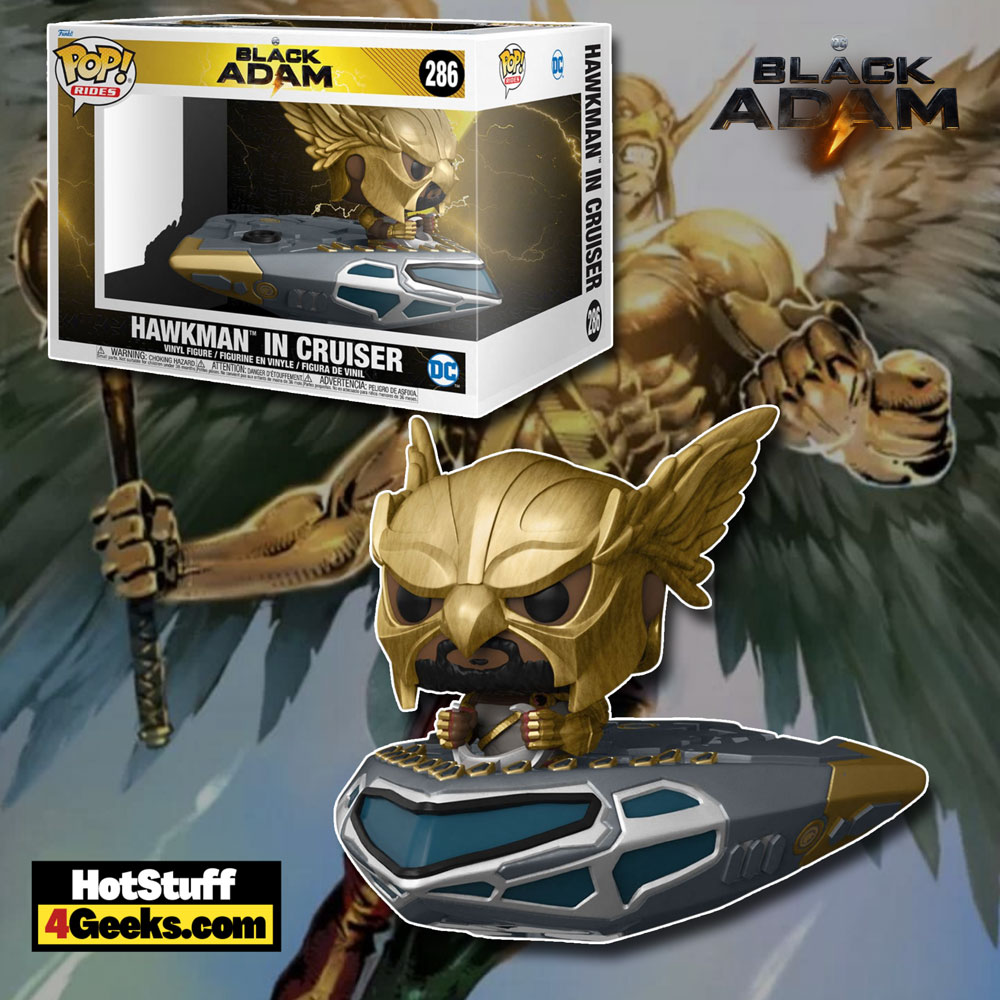 Funko Pop! Rides! Black Adam - Hawkman in Cruiser Funko Super Deluxe Pop! Vinyl Figure