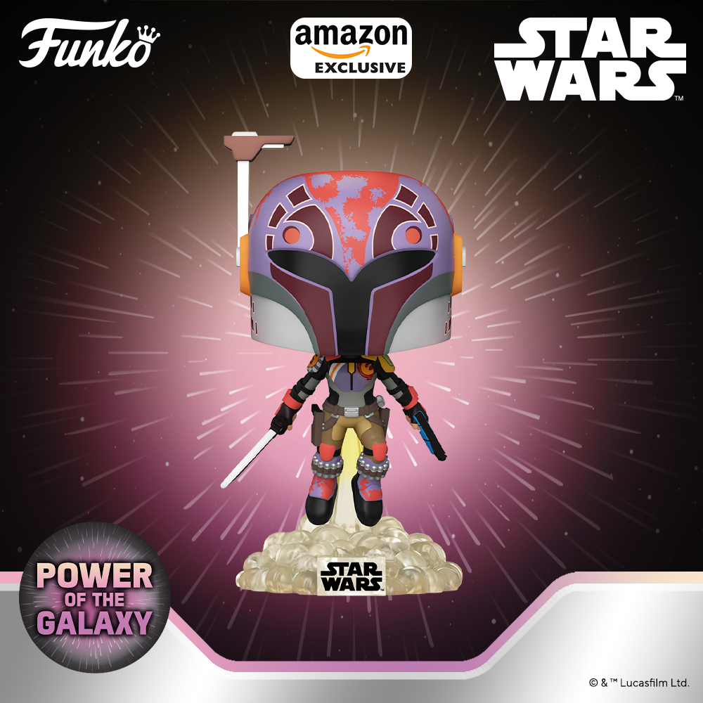 Funko Pop! Star Wars: Power of The Galaxy - Sabine Wren with Darksaber Funko Pop! Vinyl Figure, Amazon Exclusive