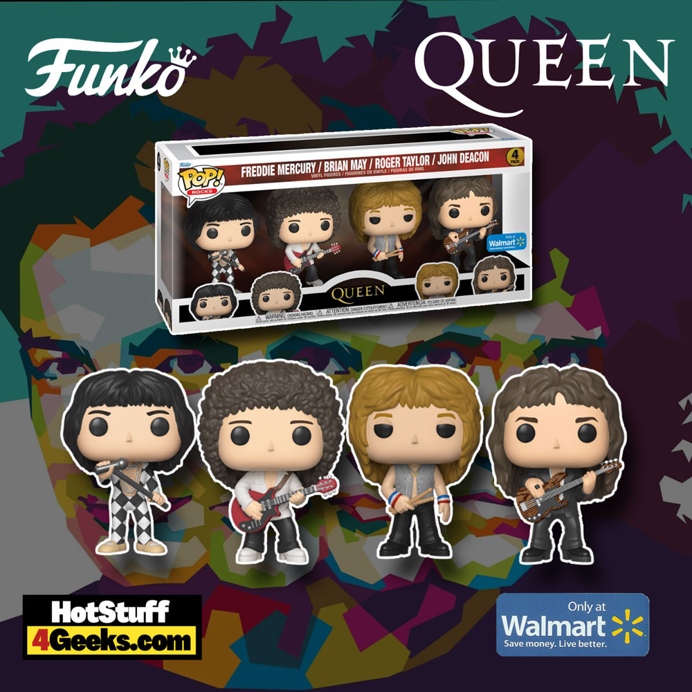 Funko Pop! Rocks: Queen 4-pack Funko Pop! Vinyl Figures (Walmart Exclusive)