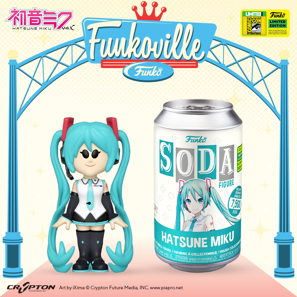 Funko Soda: Virtual Singer - Hatsune Miku Funko Vinyl Soda With Diamond Glitter Chase– San Diego Comic-Con (SDCC) 2022 and Funko Shop Exclusive