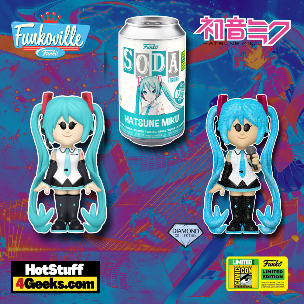 Funko Soda: Virtual Singer - Hatsune Miku Funko Vinyl Soda With Diamond Glitter Chase– San Diego Comic-Con (SDCC) 2022 and Funko Shop Exclusive