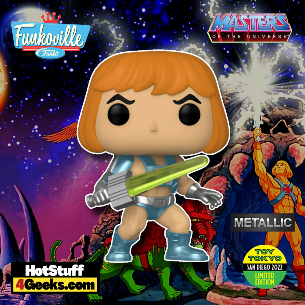 SDCC 2022: MOTU – Laser Power He-Man Metallic Funko Pop!