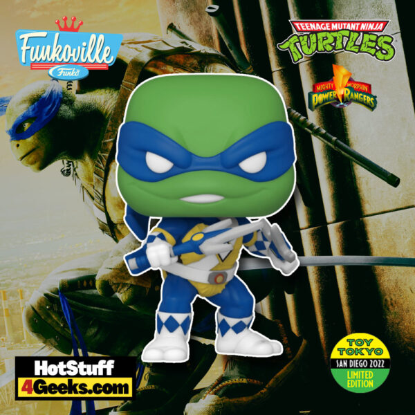 SDCC 2022: TMNT X MMPR Leonardo as Blue Ranger Funko Pop!