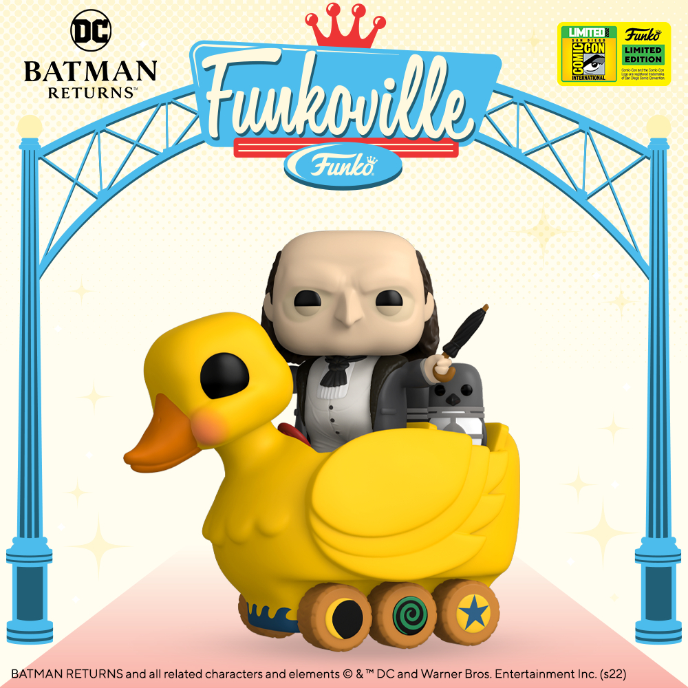 Funko Pop! Rides Super Deluxe: Batman Returns – The Penguin and Duck Ride Funko Pop! Vinyl Figure – San Diego Comic-Con (SDCC) 2022 and GameStop Exclusive