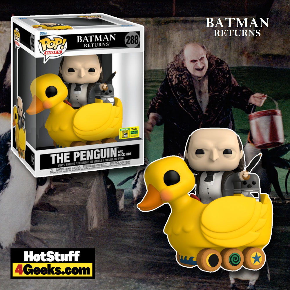 Funko Pop! Rides Super Deluxe: Batman Returns – The Penguin and Duck Ride Funko Pop! Vinyl Figure – San Diego Comic-Con (SDCC) 2022 and GameStop Exclusive