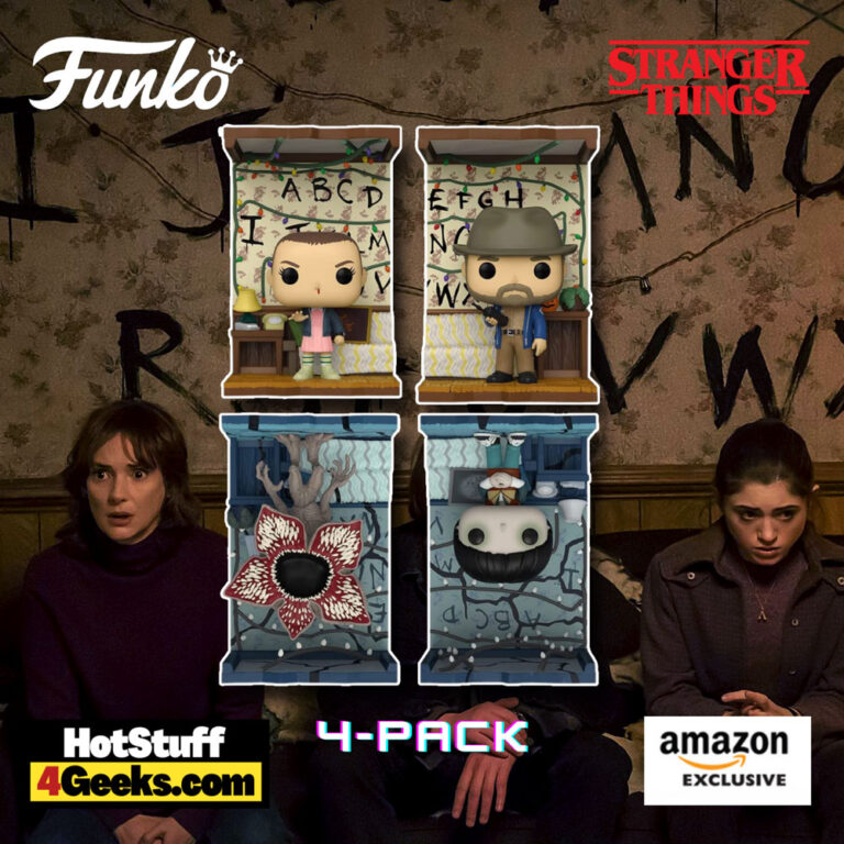 Funko Pop! Deluxe: Stranger Things Build A Scene - Complete Set of 4 Funko Pop! Vinyl Figures -Amazon Exclusive