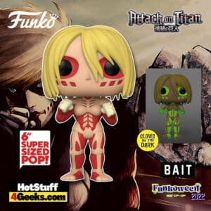 Funko Pop! Animation: Attack on Titan - Female Titan Glow-In-The-Dark (GITD) 6-Inch Funko Pop! Vinyl Figure - BAIT Exclusive (Funkoween 2022 release)