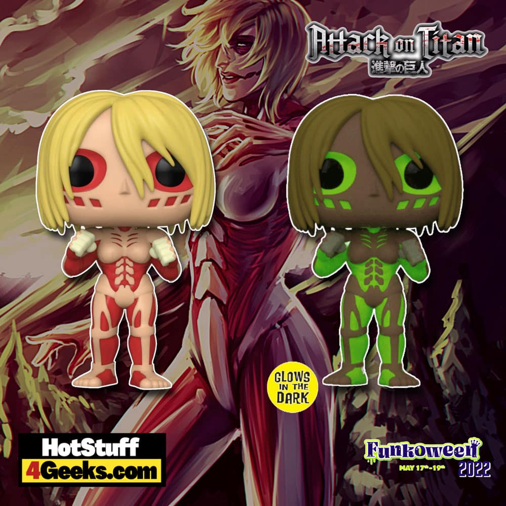 Funko Pop! Animation: Attack on Titan - Female Titan Glow-In-The-Dark (GITD) 6-Inch Funko Pop! Vinyl Figure - BAIT Exclusive (Funkoween 2022 release)