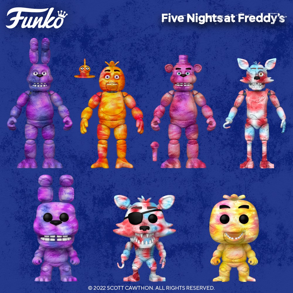 Boneco Articulado Tie-Dye Foxy Figure 12,5 cm - Five Nights at Freddy's -  FNAF - Geek Fanaticos