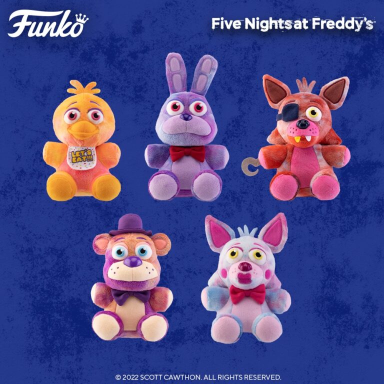 New Fnaf Tie Dye Funko Pops Figures Plushies