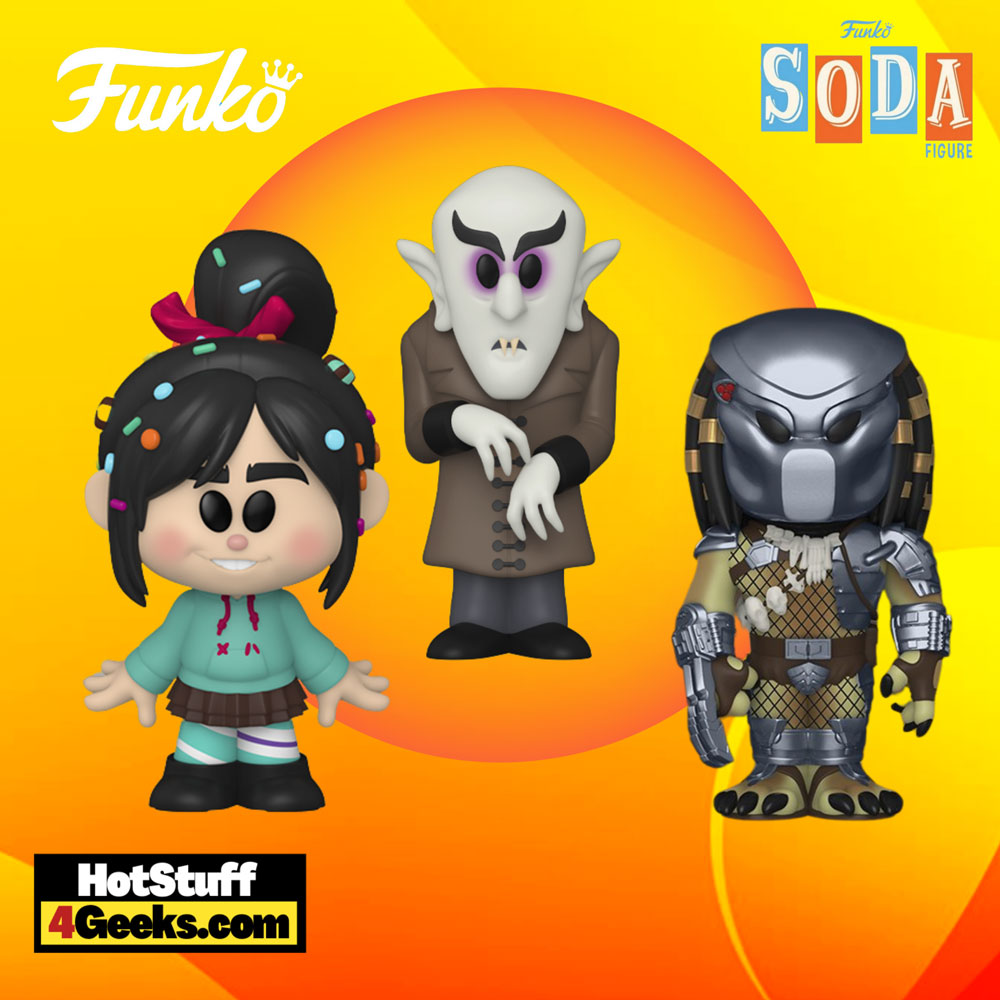 July 2022 Funko Vinyl Sodas - Predator, Vanellope & Nosferatu