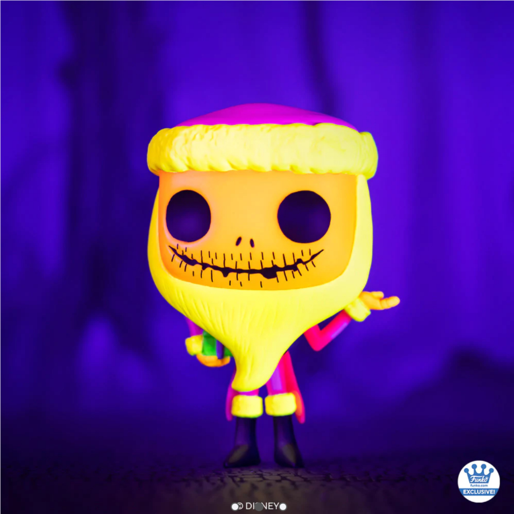 Funko Pop! Disney: The Nightmare Before Christmas - Santa Jack Skellington Black Light Funko Pop! Vinyl Figure - Funko Shop Exclusive (Funkoween 2022)