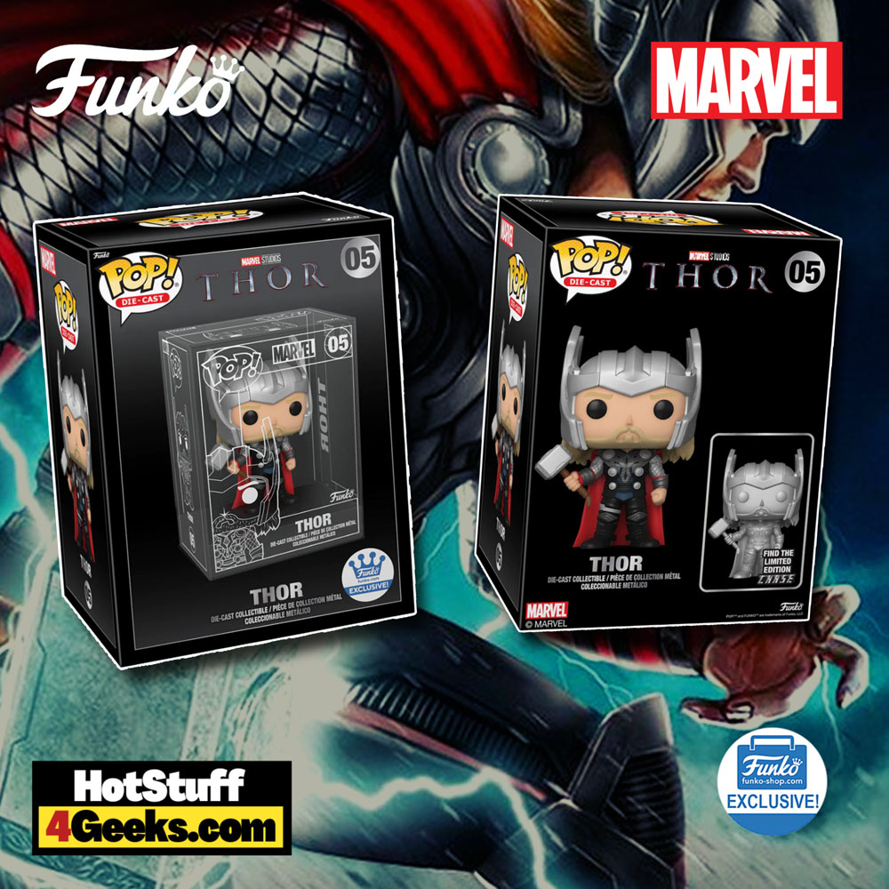 Funko Pop! Die-Cast: Marvel – Thor with Chase Funko Pop! Die-Cast Vinyl figure – Funko Shop Exclusive