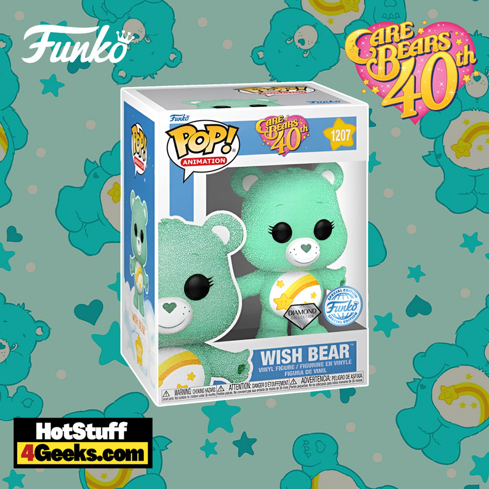 Funko Pop! Care Bears – 40th Anniversary – Wish Bear Diamond Glitter Funko Pop! Vinyl Figure - Hot Topic Exclusive