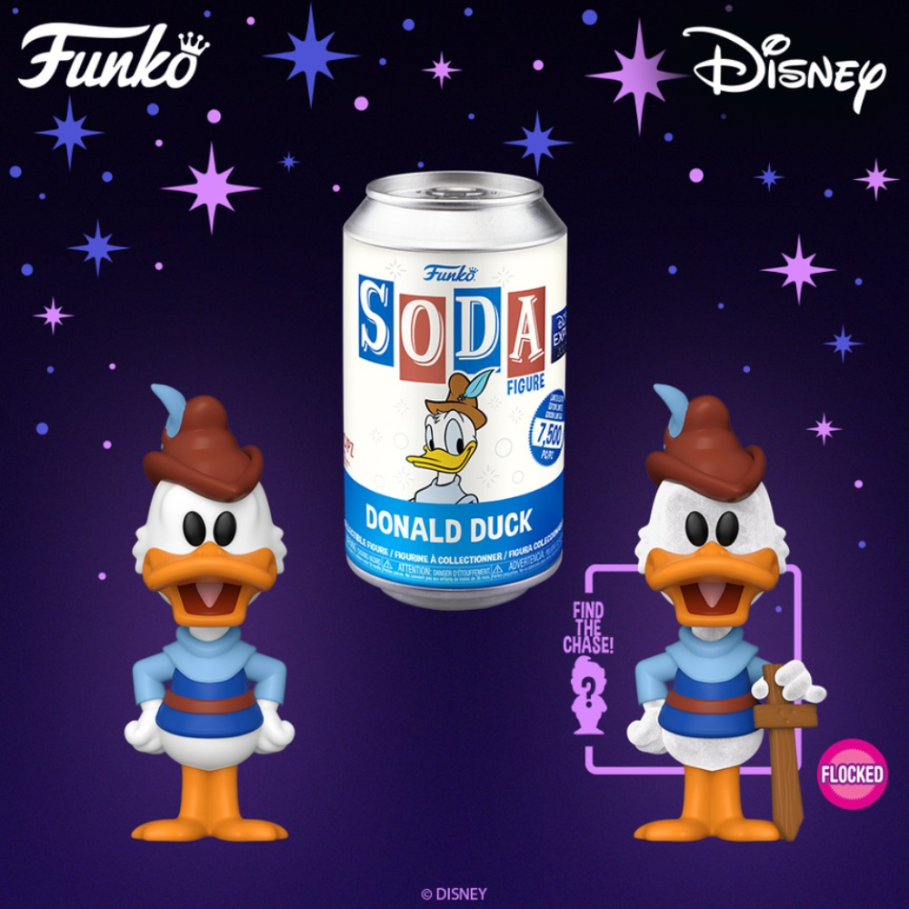 Funko Soda! Disney: Donald Duck with Flocked CHASE Funko Soda Figure – 2022 D23 Expo and Funko Shop Exclusive