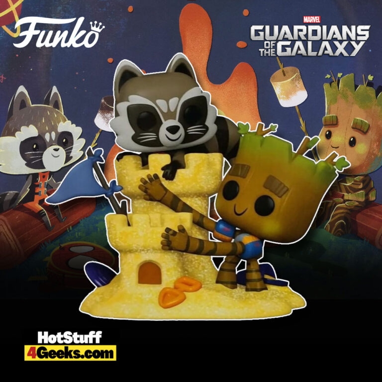 Funko Pop! Marvel: Guardians of the Galaxy: Rocket and Groot Beach Day Funko Pop! Moment Figure – Exclusive