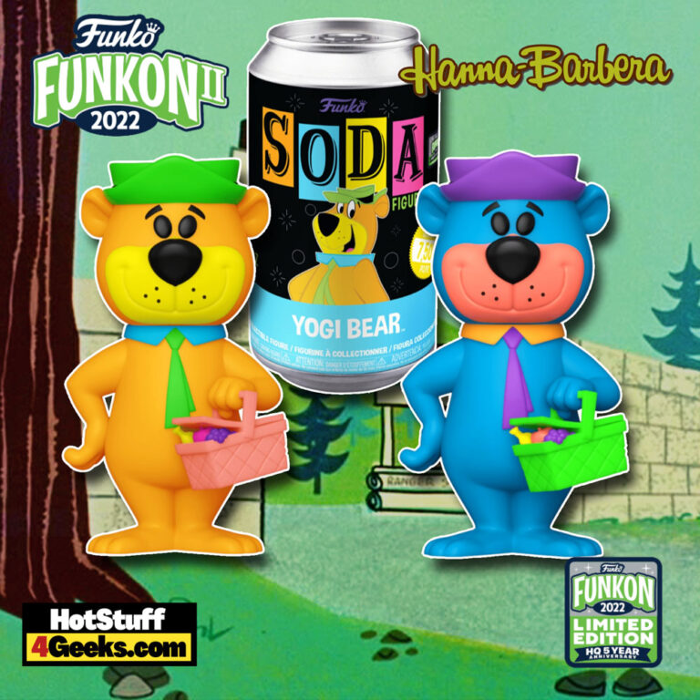 Funko SODA! Hannah Barbera – Yogi Bear (Blacklight) Funko SODA Vinyl Figure – FunKon II 2022 and Funko Shop Exclusive