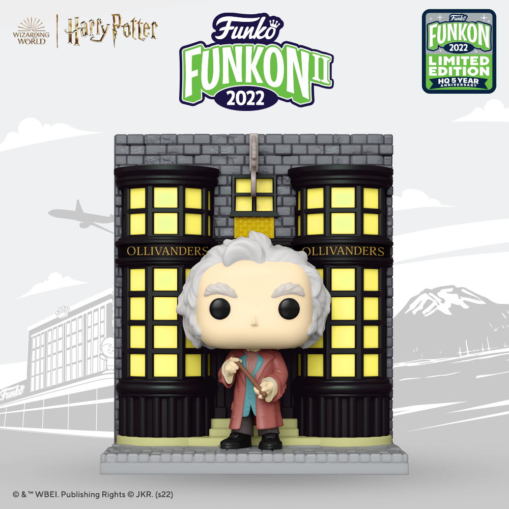 Funko POP! Deluxe: Harry Potter Diagon Alley – Ollivanders with Ollivander Funko Pop! Vinyl Figure – FunKon II 2022 and Funko Shop Exclusive