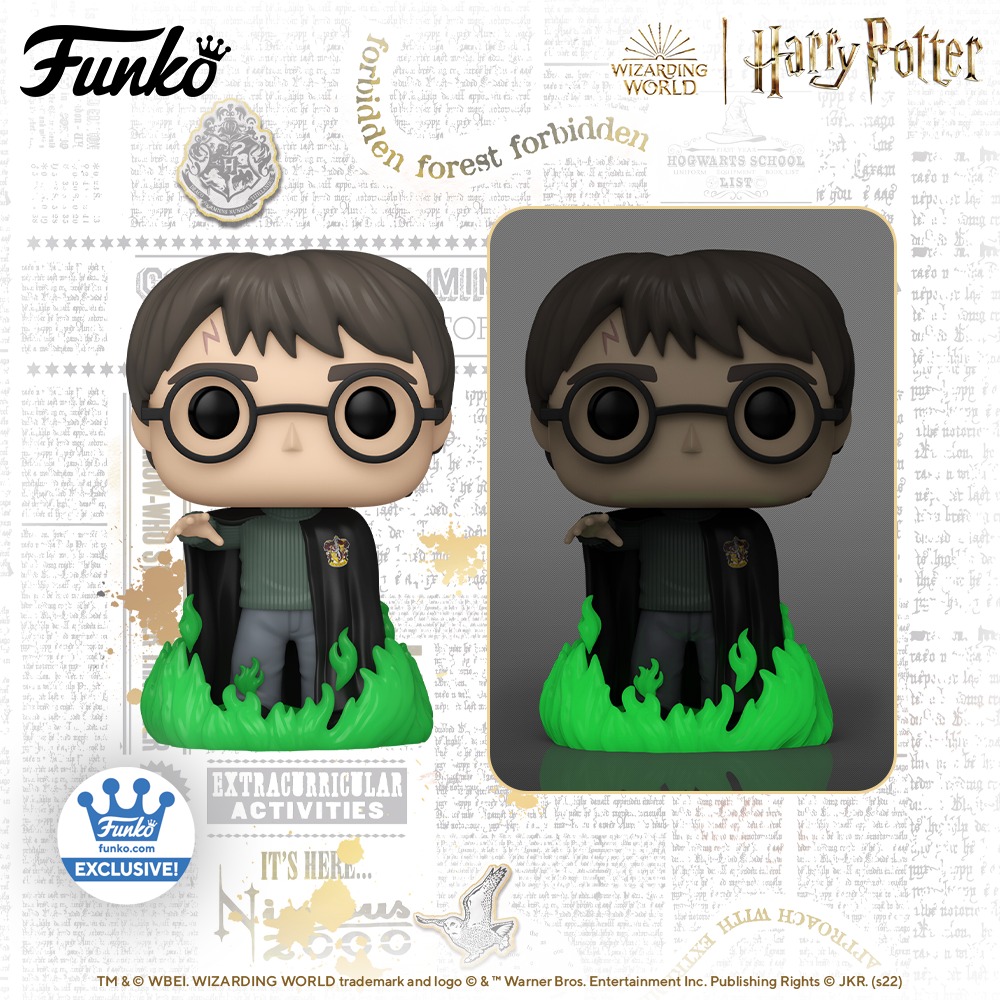 Funko Pop! Harry Potter and the Chamber of Secrets 20th Anniversary: Harry Potter With Floo Powder Glow-In-The-Dark (GITD) Funko Pop! Vinyl Figure – Funko Shop Exclusive