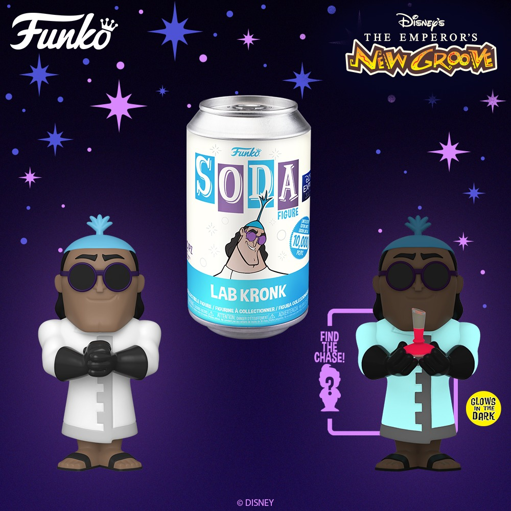 Funko Soda! Emperor’s New Groove - Lab Kronk with Glow-In-The-Dark CHASE Funko Soda Figure – 2022 D23 Expo and Funko Shop Exclusive