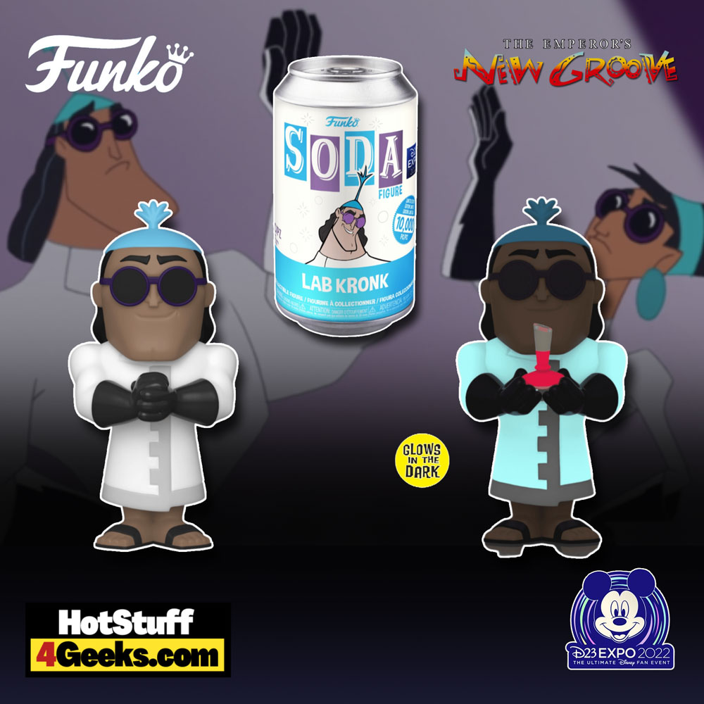 Funko Soda! Emperor’s New Groove - Lab Kronk with Glow-In-The-Dark CHASE Funko Soda Figure – 2022 D23 Expo and Funko Shop Exclusive