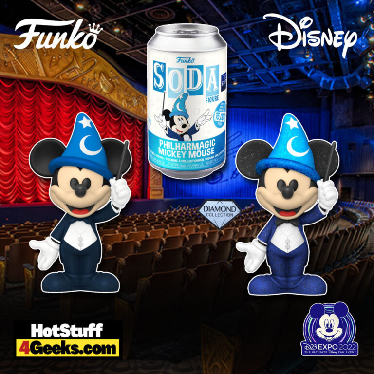Funko Soda! Disney: Mickey Philharmagic with Diamond Glitter CHASE Funko Soda Figure – 2022 D23 Expo and Funko Shop Exclusive