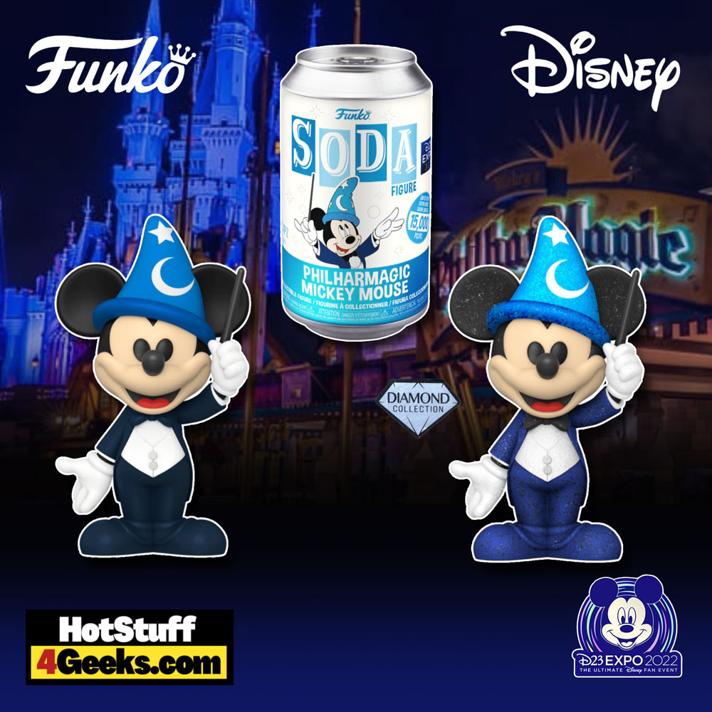 Funko Soda! Disney: Mickey Philharmagic with Diamond Glitter CHASE Funko Soda Figure – 2022 D23 Expo and Funko Shop Exclusive