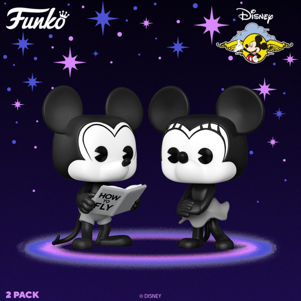 Funko POP! Disney: Mickey and Minnie How to Fly Funko 2-pack Pop! Vinyl Figure – 2022 D23 Expo and Amazon Exclusive