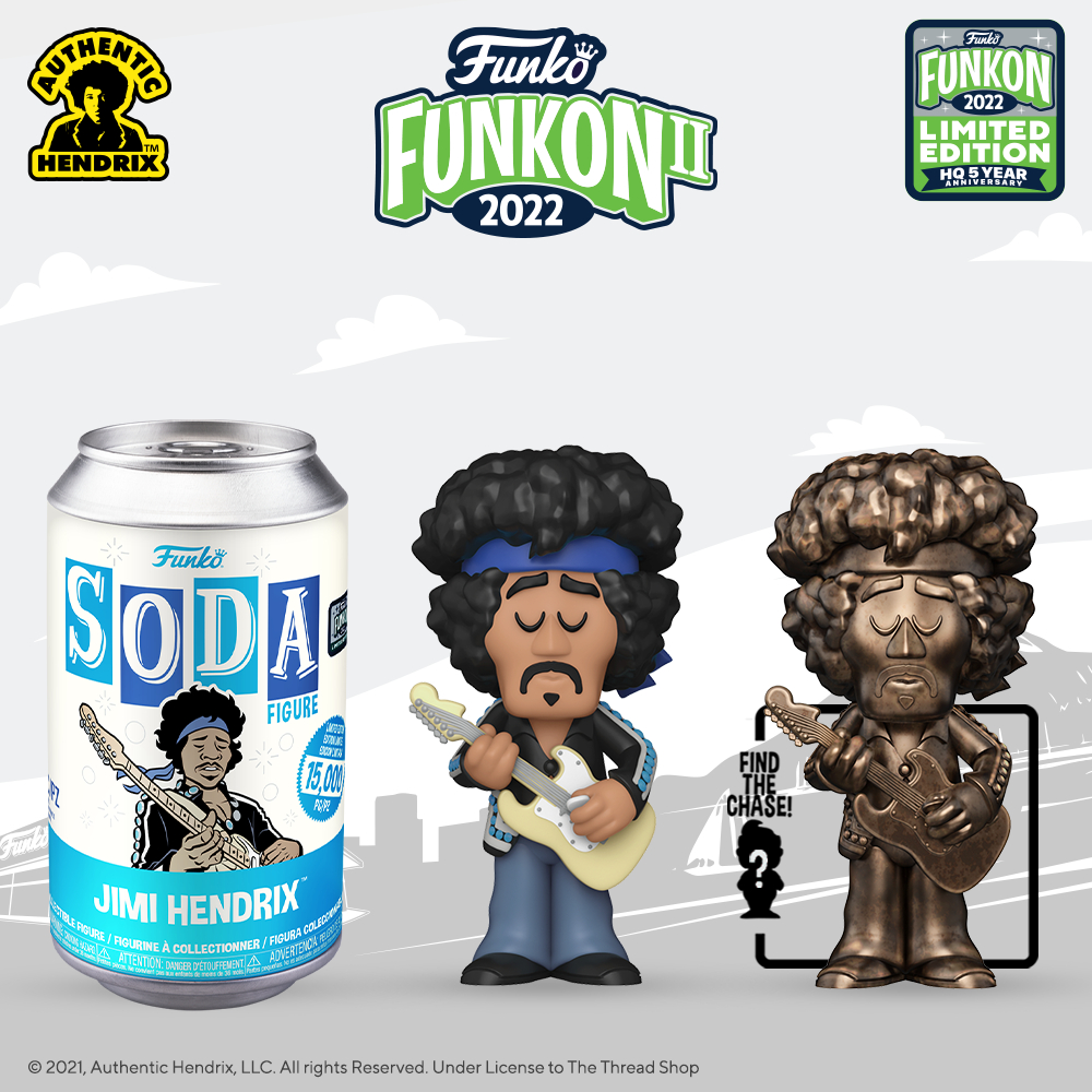 Funko SODA! Jimi Hendrix Funko SODA Vinyl Figure – FunKon II 2022 and Funko Shop Exclusive