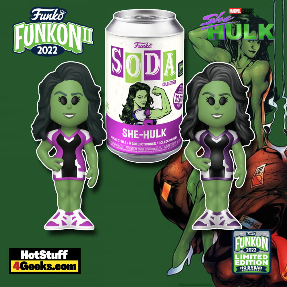 Funko SODA! Marvel Studios - She-Hulk Funko SODA Vinyl Figure With Metallic Chase – FunKon II 2022 and Funko Shop Exclusive