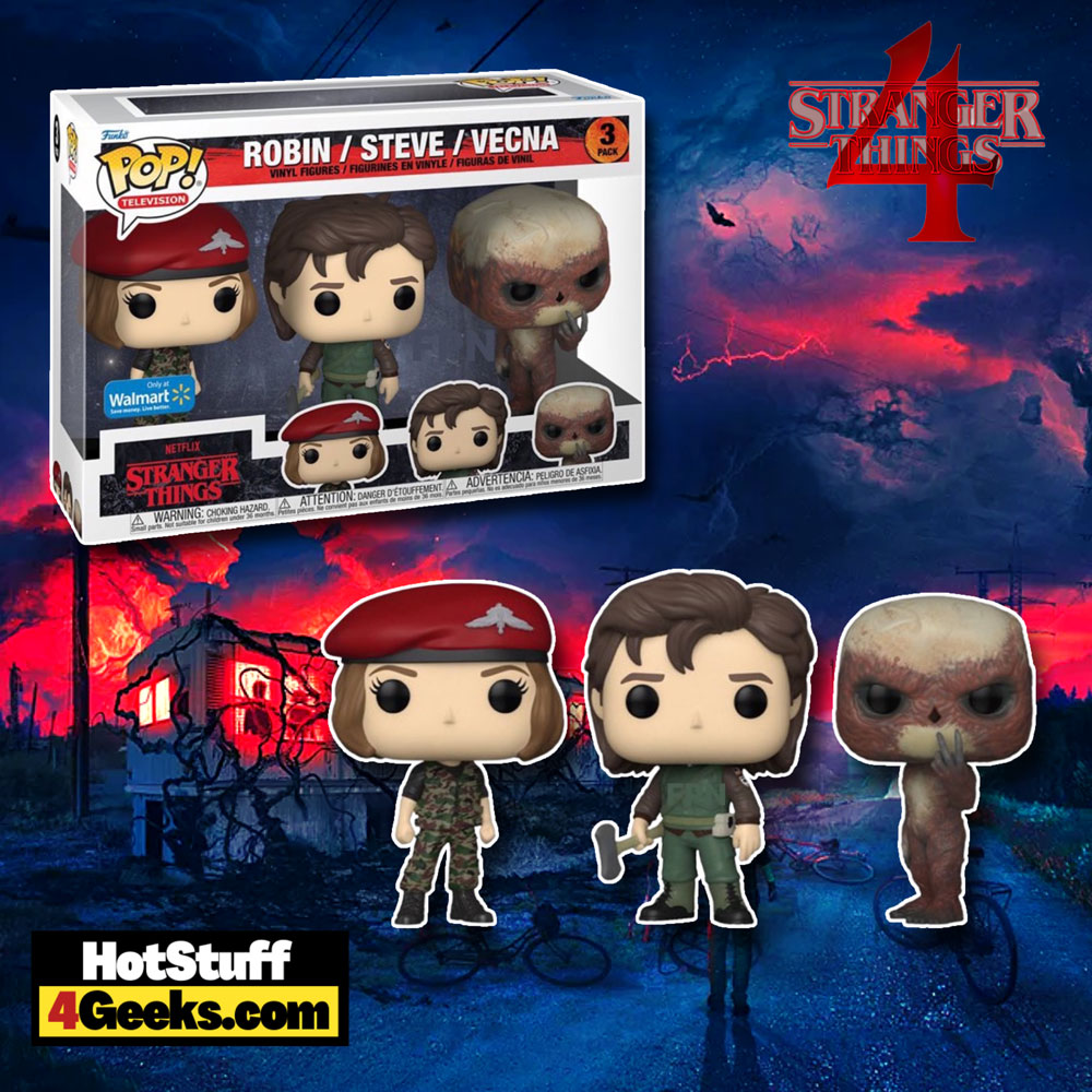 Funko Pop! Stranger Things Season 4: Robin, Steve, and Vecna 3-pack Funko Pop! Vinyl Figures - Walmart Exclusive