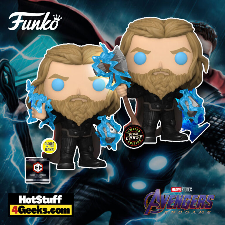 Funko Pop! Avengers Endgame: Thor With Lighting with Glow-In-The-Dark (GITD) Chase Funko Pop! Vinyl figure - Chalice Collectibles Exclusive