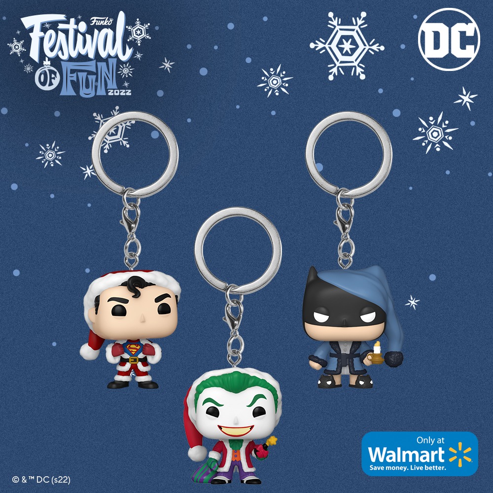 Funko Pop! DC Heroes: DC Holiday and Gingerbread Funko Pop Vinyl Figures, keychains, mug, plush, and accessories (Funko Festival of Fun 2022)