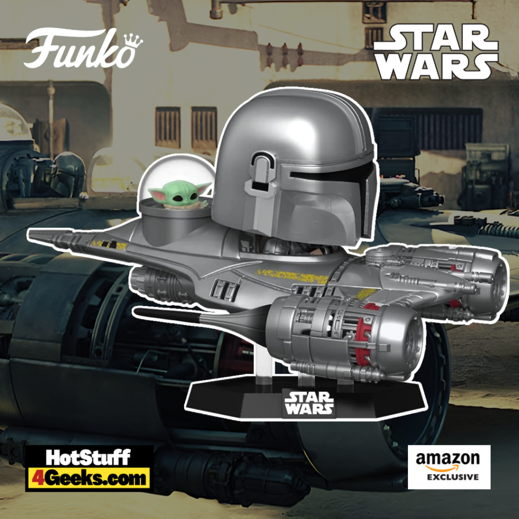 Funko Pop! Ride: Mandalorian: Mando in N-1 Starfighter (with Grogu) Funko Pop! Ride Vinyl Figure - Amazon Exclusive