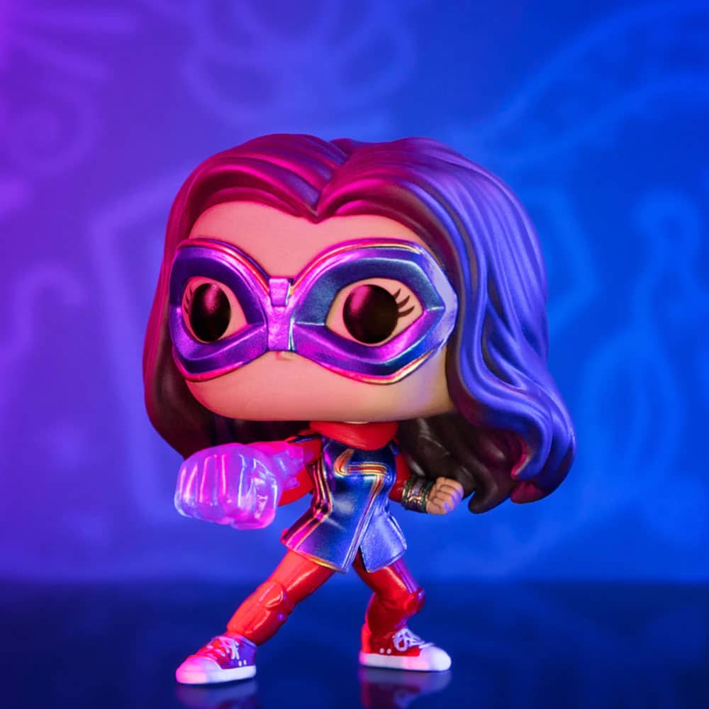 Funko Pop! Marvel Studios: Ms. Marvel – Ms. Marvel With Light Arm Funko Pop! Vinyl Figure – Funko Shop Exclusive