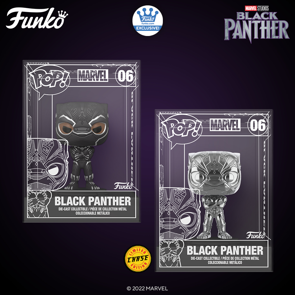 Funko Pop! Die-Cast: Marvel – Black Panther with Chase Funko Pop! Die-Cast Vinyl Figure – Funko Shop Exclusive