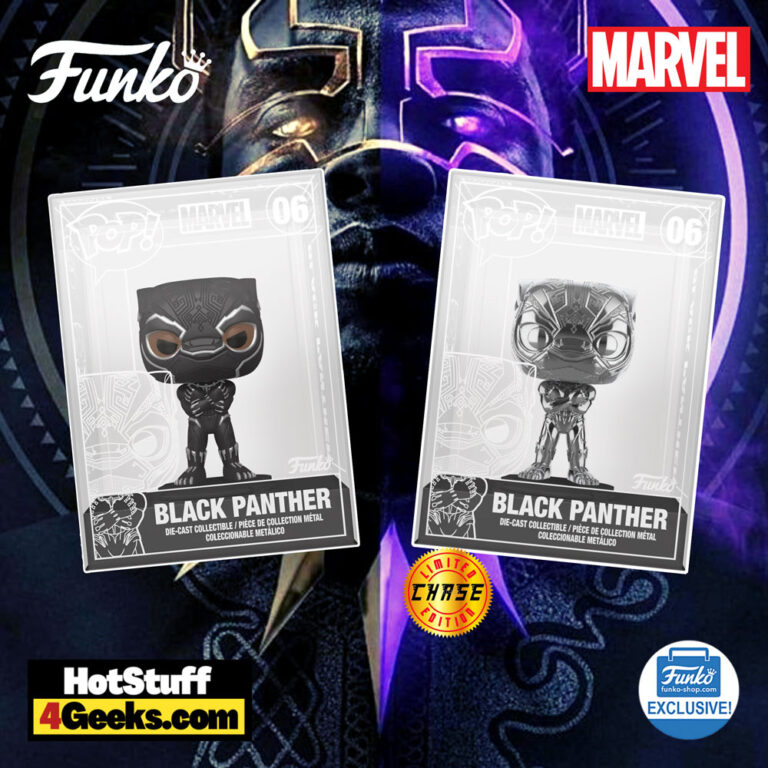 Funko Pop! Die-Cast: Marvel – Black Panther with Chase Funko Pop! Die-Cast Vinyl Figure – Funko Shop Exclusive