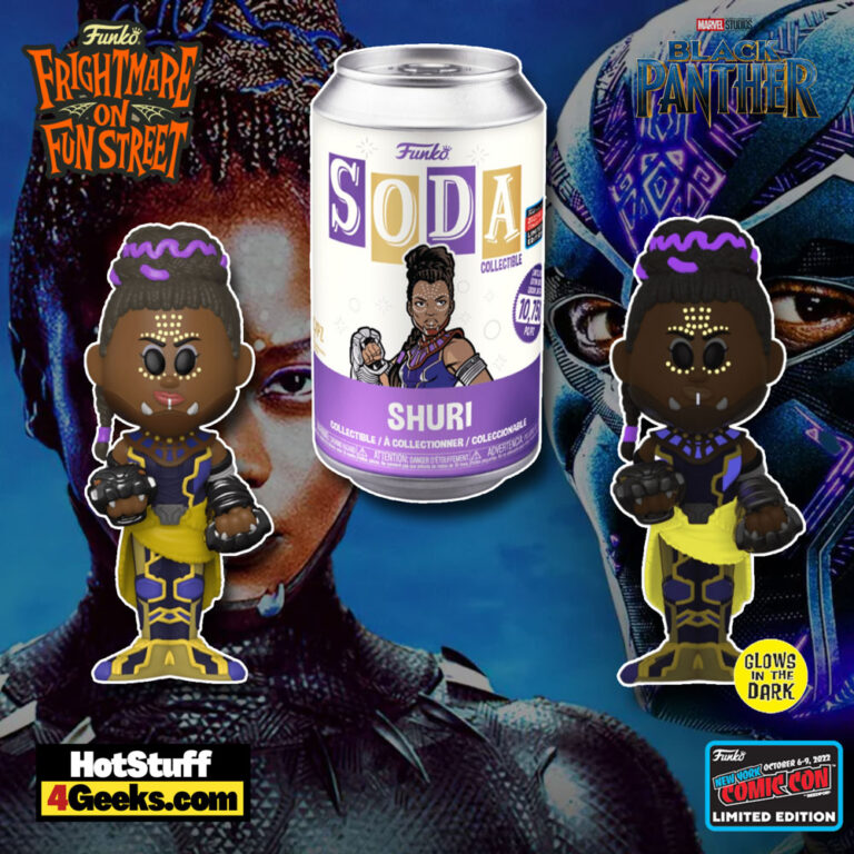 Funko SODA: Black Panther - Shuri Funko SODA Vinyl Figure with Glow In The Dark CHASE – NYCC 2022 and Funko Shop Exclusive