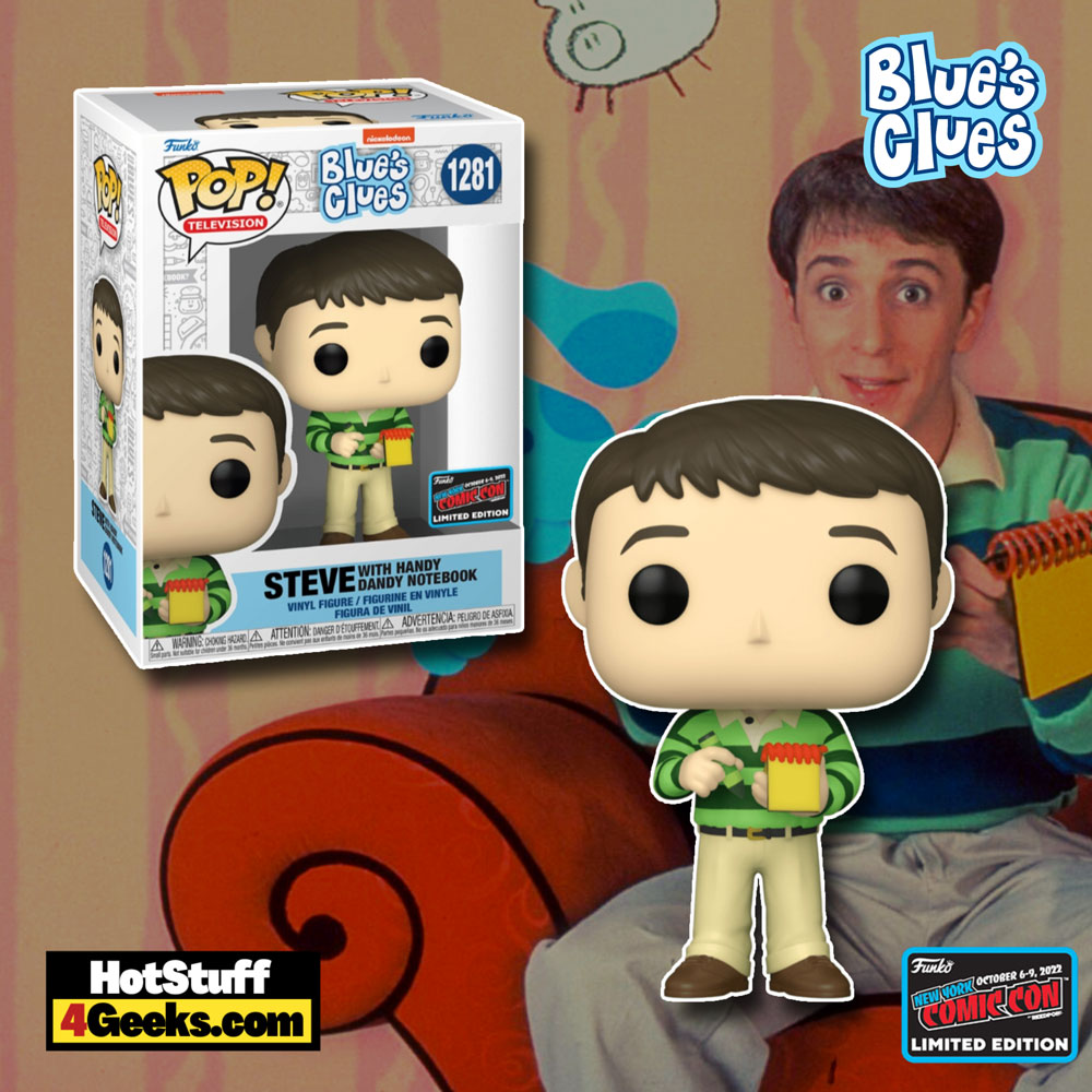 Funko POP! Television: Blue’s Clues - Steve with Handy Dandy Notebook Funko Pop! Vinyl Figure – NYCC 2022 and Funko Shop Exclusive