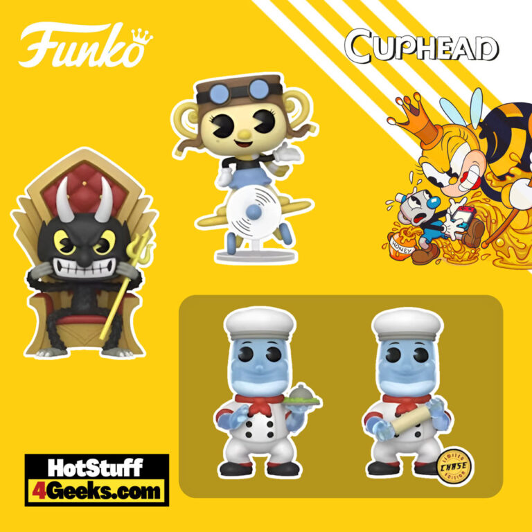 Funko Pop! Games: Cuphead: Devil's Throne, Aeroplane Ms. Chalice Chef Saltbaker with Chase Funko Pop! Vinyl Figures