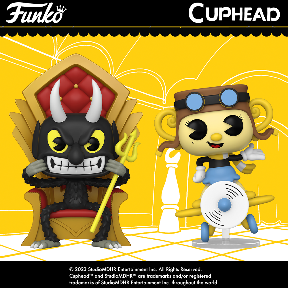 Funko Pop! Games: Cuphead: Devil's Throne, Aeroplane Ms. Chalice Chef Saltbaker with Chase Funko Pop! Vinyl Figures