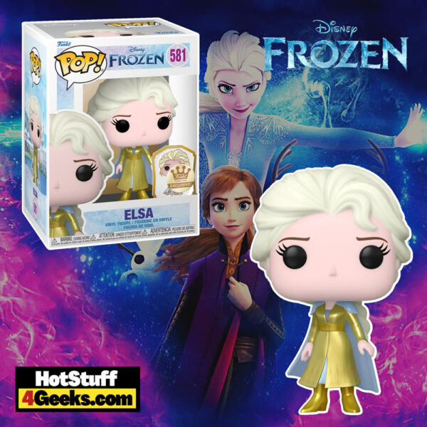 2022 NEW Elsa (Gold) with Pin Funko Pop! Ultimate Princess Collection