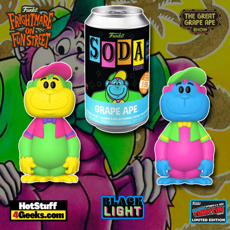 Funko SODA: Hannah Barbara – Blacklight Grape Ape Funko SODA Vinyl Figure with CHASE – NYCC 2022 and Funko Shop Exclusive