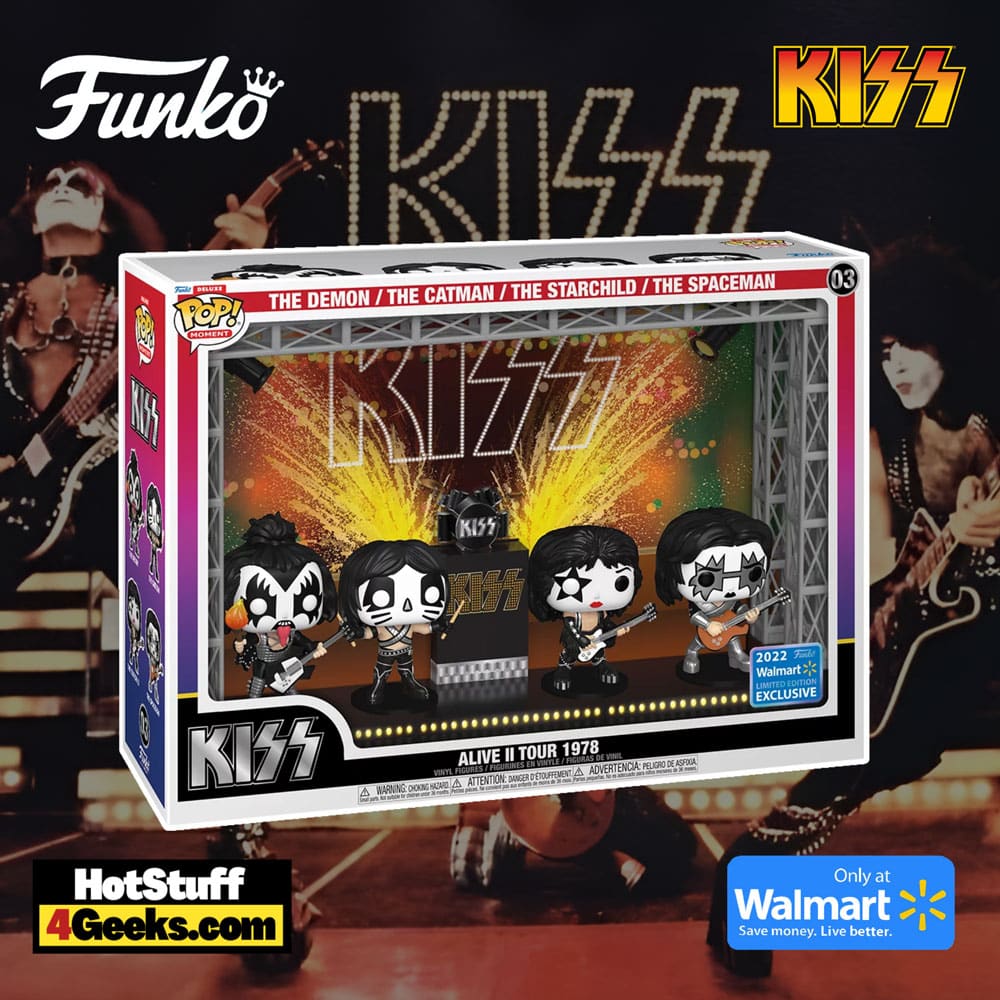 2022 NEW Kiss - Alive II Tour 1978 Funko Pop! Moment Walmart Exclusive
