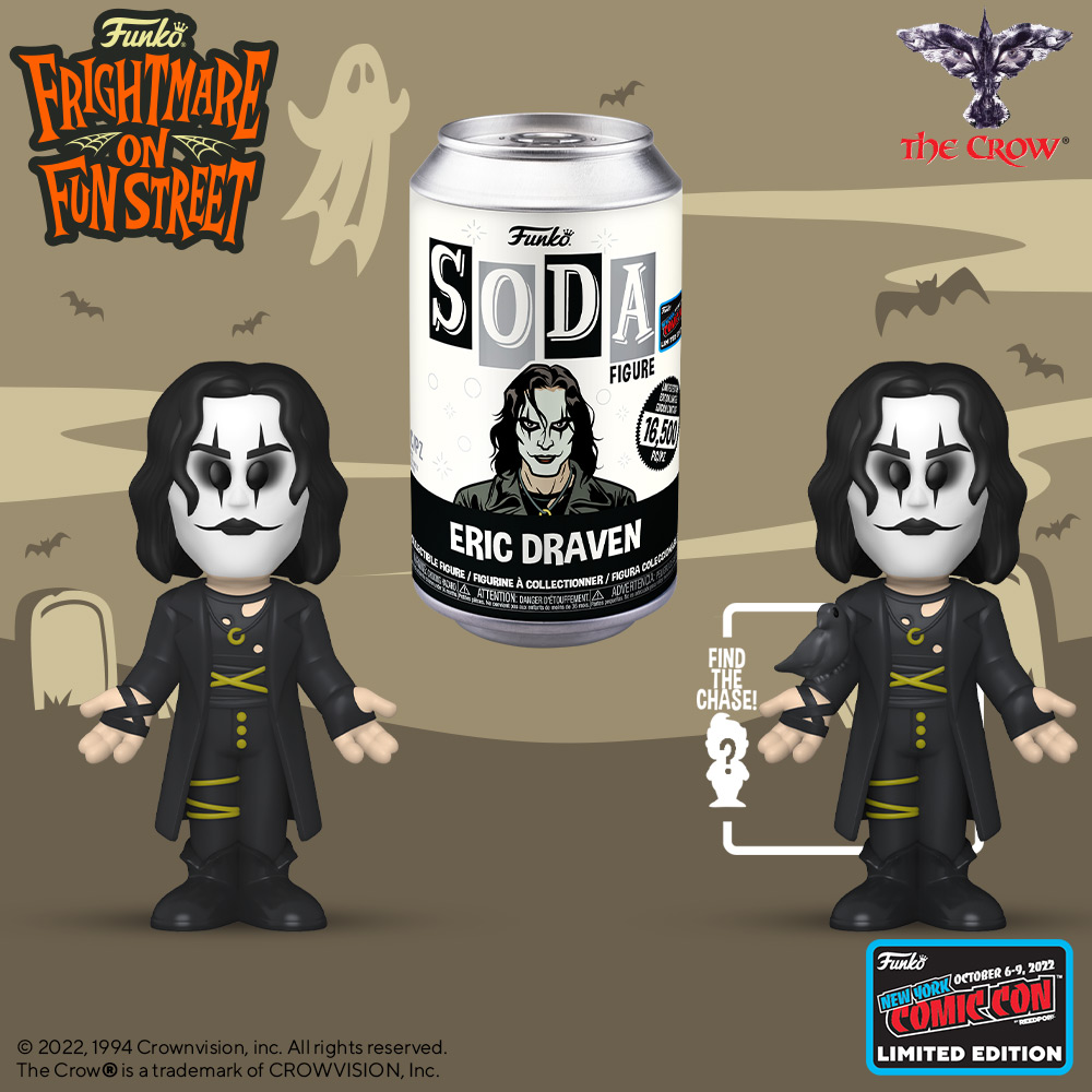 Funko SODA: The Crow - Eric Draven Funko SODA Vinyl Figure with Crow CHASE – NYCC 2022 and Hot Topic Exclusive