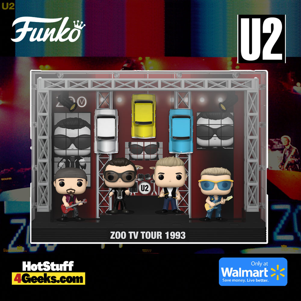 Funko Pop! Moment Deluxe: U2’s Zoo TV Tour (1993) Vinyl Figures (2022  Limited Edition Walmart Exclusive)