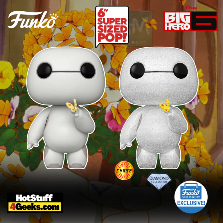 Funko Pop! Disney: Big Hero 6 - Baymax With Butterfly 6-inch with Diamond Glitter Chase Funko Pop! Vinyl Figure - Funko Shop Exclusive