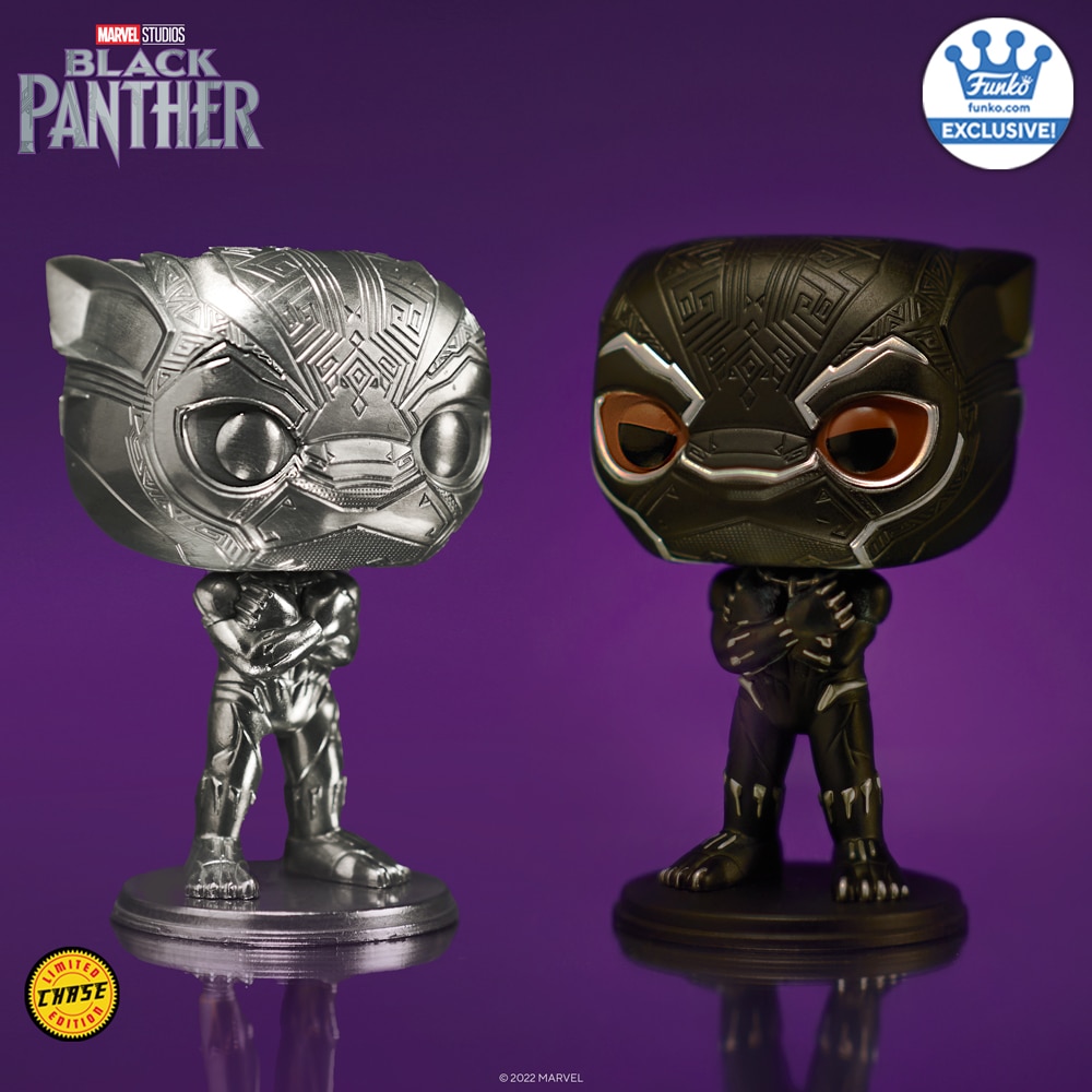 Funko Pop! Die-Cast: Marvel – Black Panther with Chase Funko Pop! Die-Cast Vinyl Figure – Funko Shop Exclusive