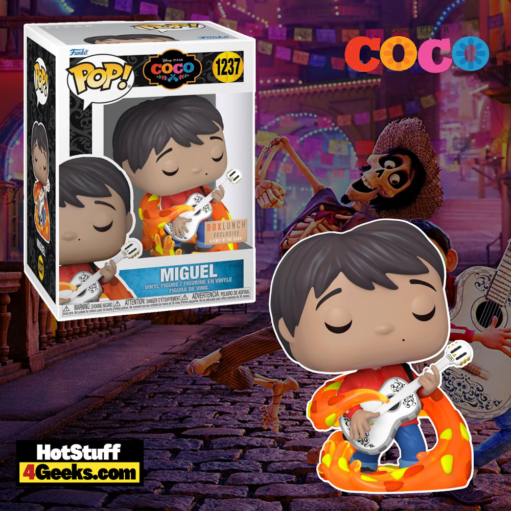 Funko Pop! Movies: Coco - Miguel With Guitar Glow-In-The-Dark (GITD) Funko Pop! Vinyl Figure - BoxLunch Exclusive